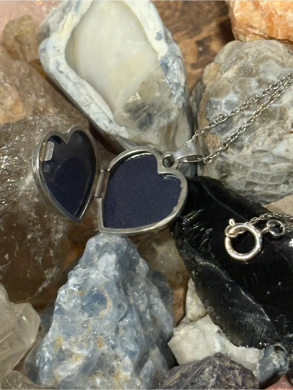 Sterling Silver 'I Love You' Heart Pendant Necklace - Silver
